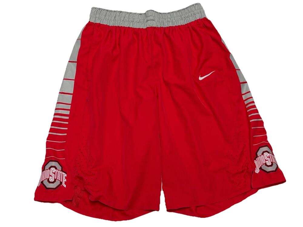 Nike Elite Stripe Ohio State Buckeyes DriFit On Court Basketball Game Shorts XXL